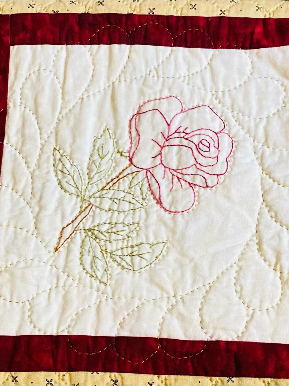A Handmade Wall Hanging Quilt  37”x37”  All Cotton